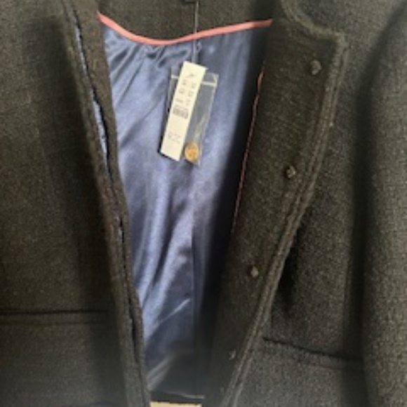 NWT J.Crew Louisa Lady Jacket In Maritime Tweed Size 12 Black - Picture 10 of 16
